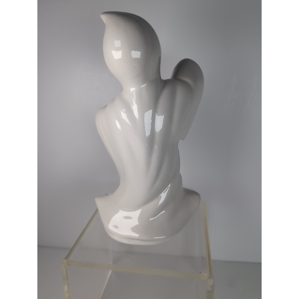 Ghost Figurine, Vintage! Retro Halloween Decorations White Ceramic Spooky Season - Picture 9 of 10